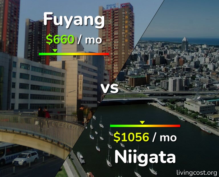 Cost of living in Fuyang vs Niigata infographic