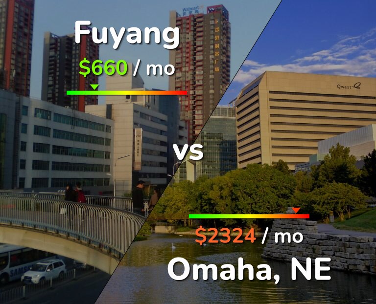 Cost of living in Fuyang vs Omaha infographic