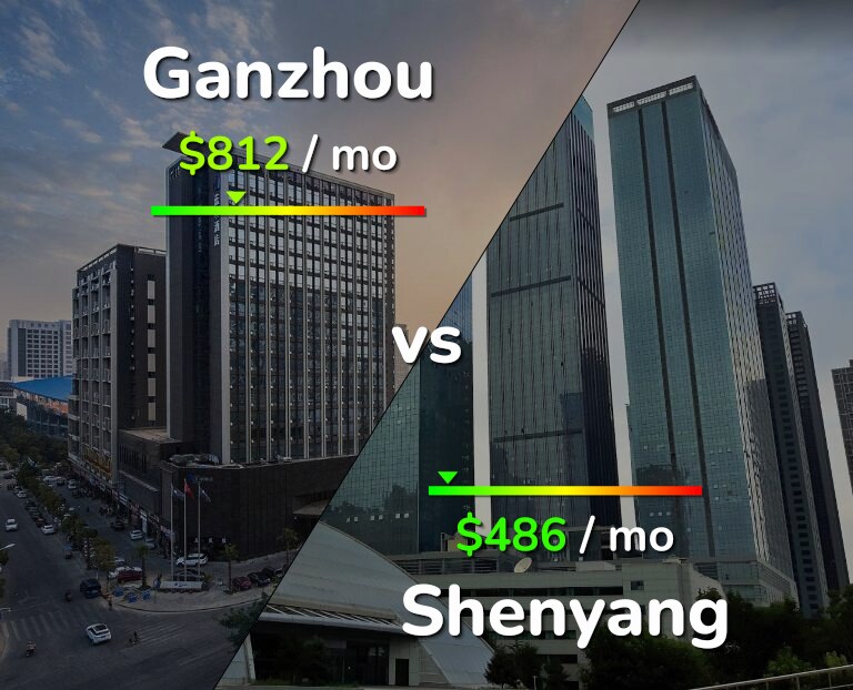 Cost of living in Ganzhou vs Shenyang infographic