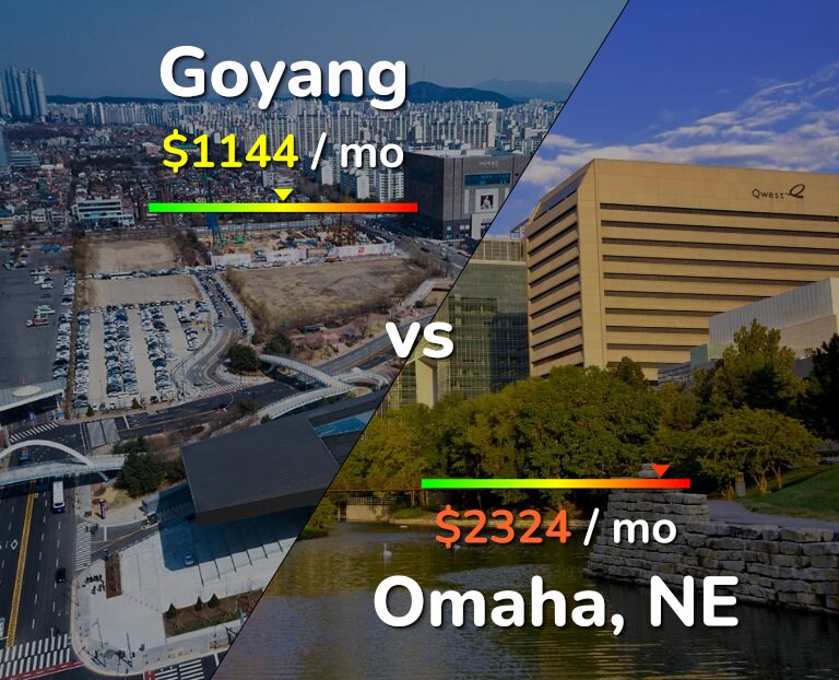 Cost of living in Goyang vs Omaha infographic