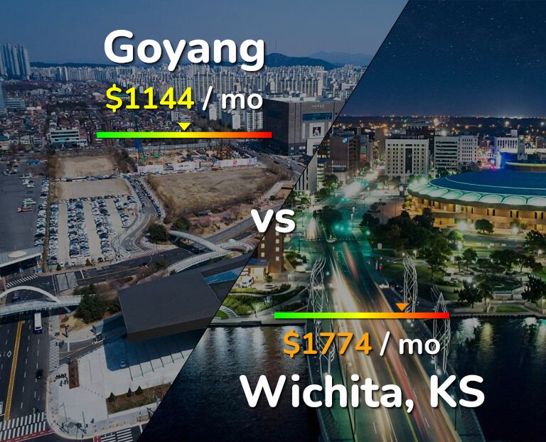 Cost of living in Goyang vs Wichita infographic