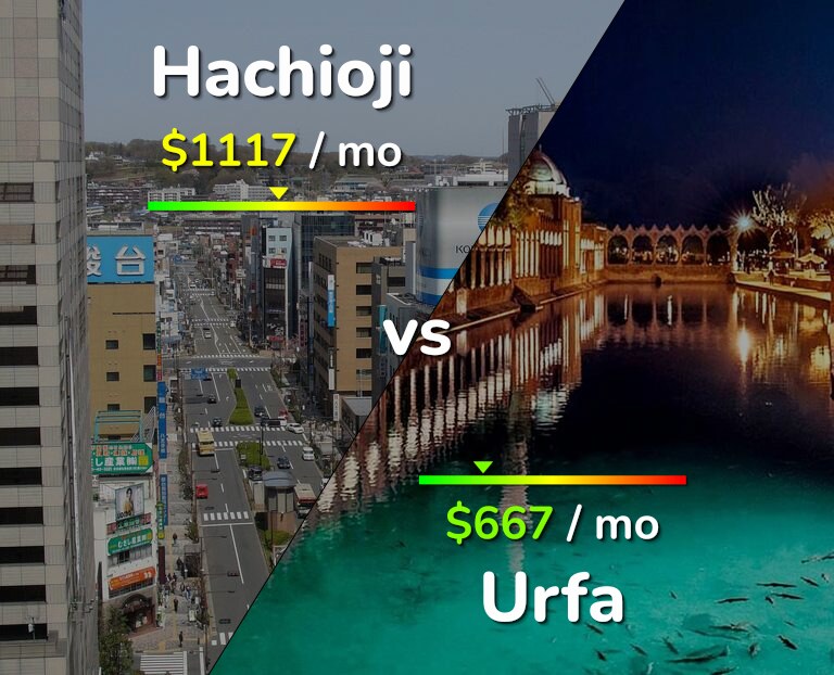 Cost of living in Hachioji vs Urfa infographic