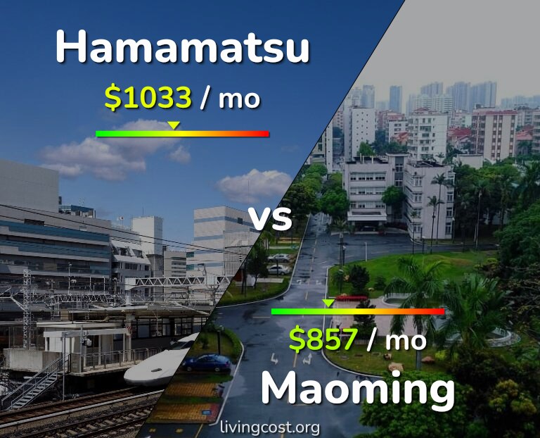 Cost of living in Hamamatsu vs Maoming infographic