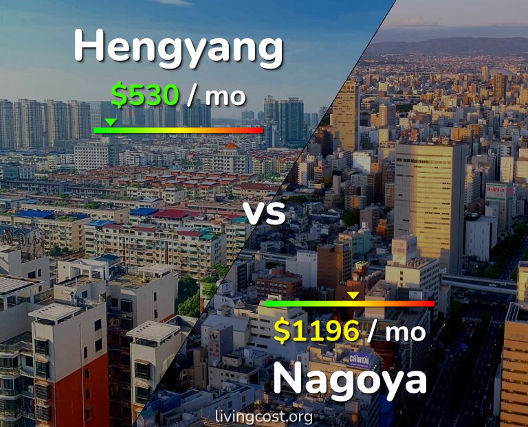 Cost of living in Hengyang vs Nagoya infographic