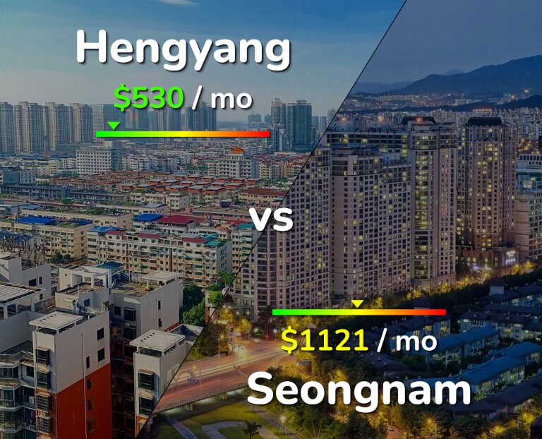 Cost of living in Hengyang vs Seongnam infographic