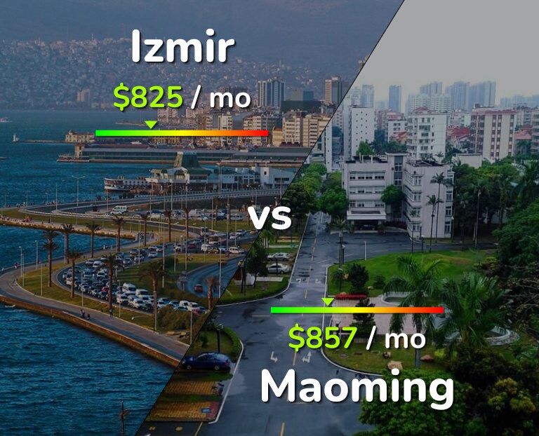 Cost of living in Izmir vs Maoming infographic