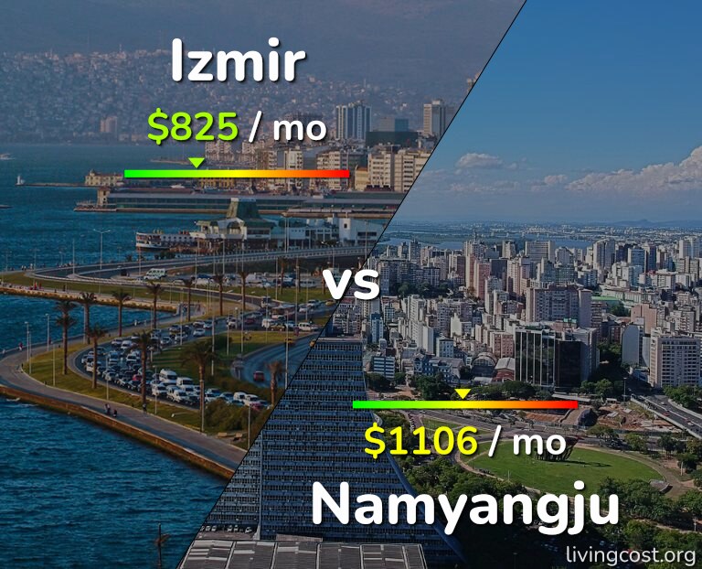 Cost of living in Izmir vs Namyangju infographic