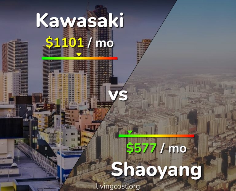 Cost of living in Kawasaki vs Shaoyang infographic