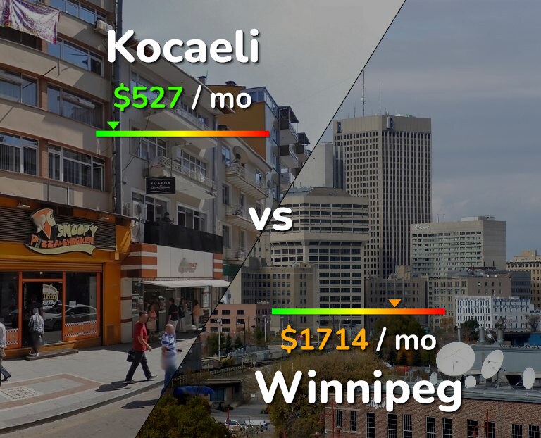 Cost of living in Kocaeli vs Winnipeg infographic