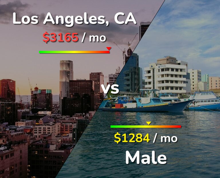 Cost of living in Los Angeles vs Male infographic