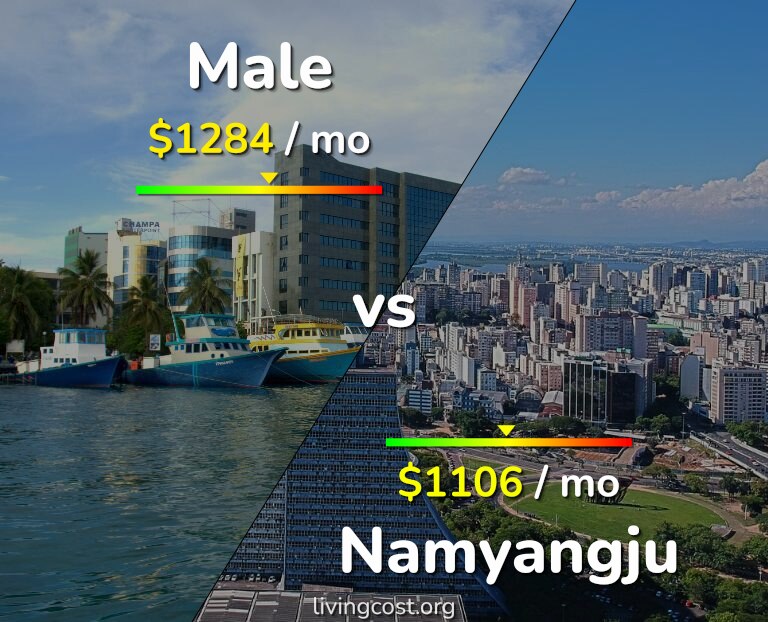 Cost of living in Male vs Namyangju infographic