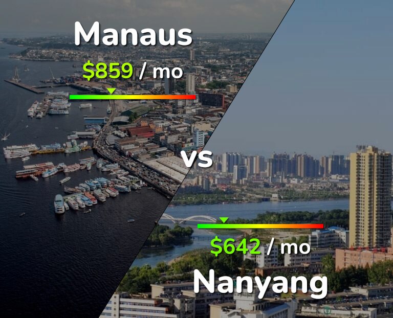 Cost of living in Manaus vs Nanyang infographic
