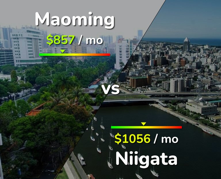 Cost of living in Maoming vs Niigata infographic