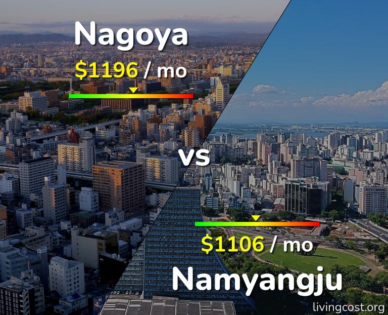 Cost of living in Nagoya vs Namyangju infographic