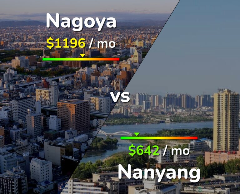 Cost of living in Nagoya vs Nanyang infographic
