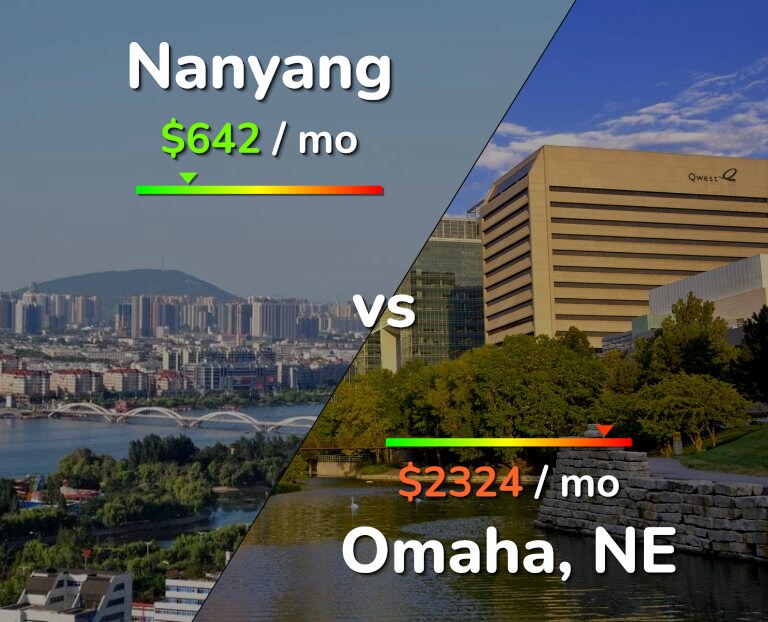 Cost of living in Nanyang vs Omaha infographic
