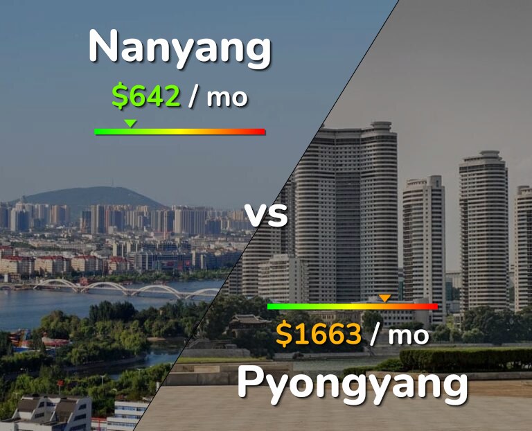 Cost of living in Nanyang vs Pyongyang infographic
