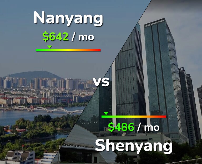 Cost of living in Nanyang vs Shenyang infographic