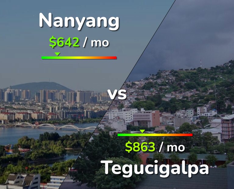 Cost of living in Nanyang vs Tegucigalpa infographic