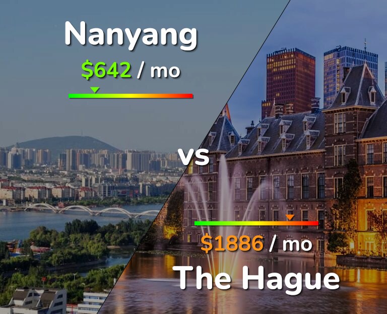 Cost of living in Nanyang vs The Hague infographic