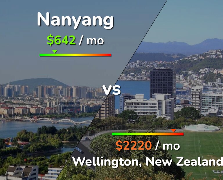 Cost of living in Nanyang vs Wellington infographic