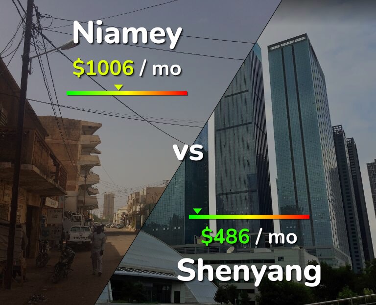 Cost of living in Niamey vs Shenyang infographic