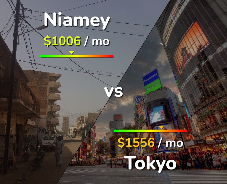 Cost of living in Niamey vs Tokyo infographic