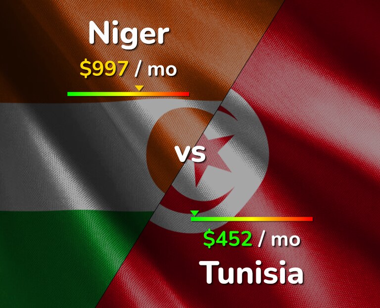 Cost of living in Niger vs Tunisia infographic