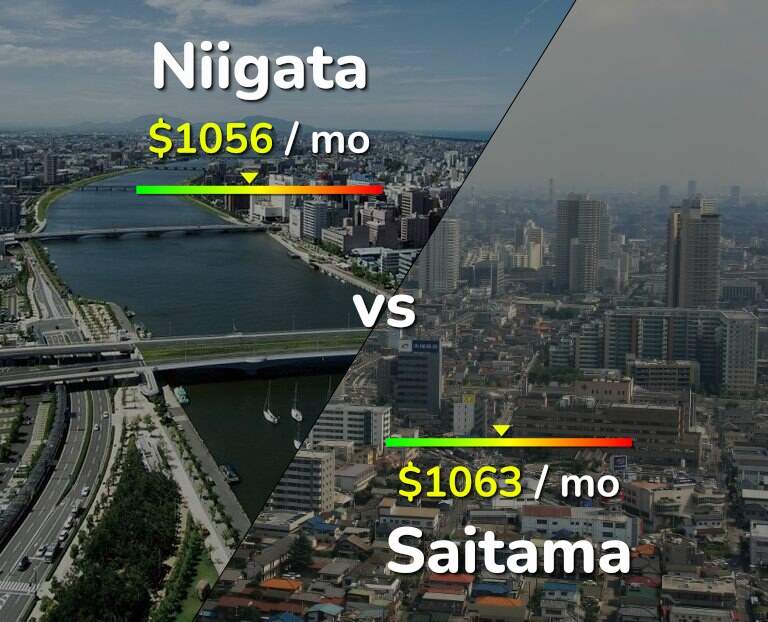 Cost of living in Niigata vs Saitama infographic