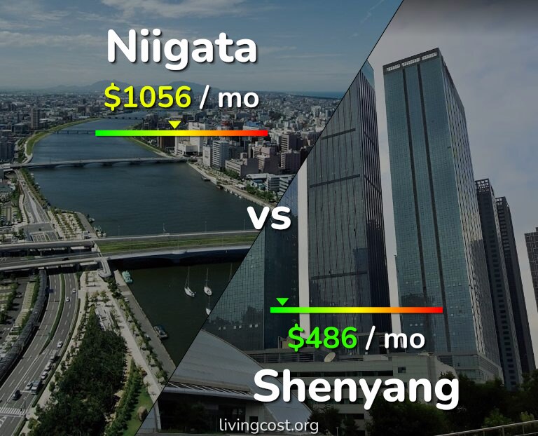 Cost of living in Niigata vs Shenyang infographic