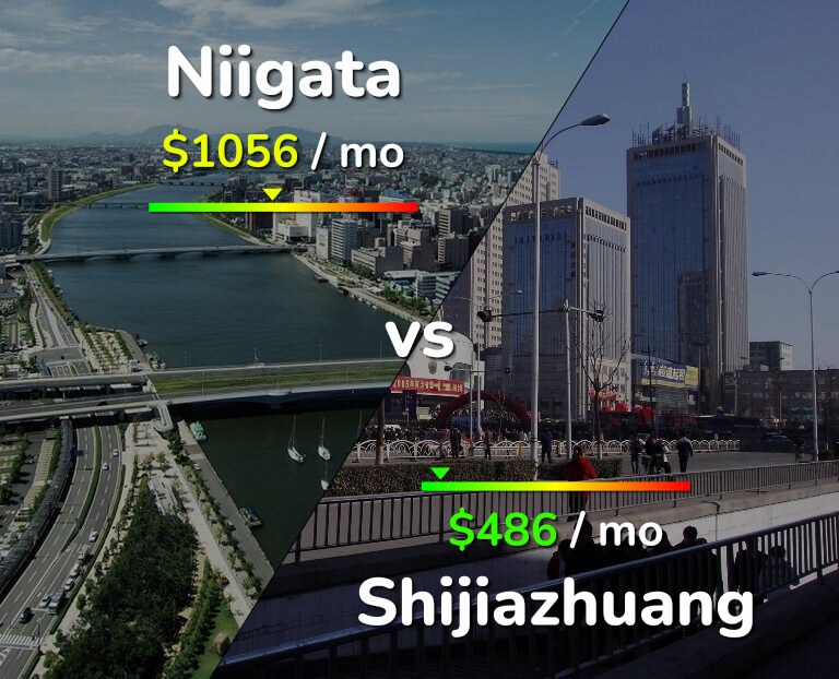 Cost of living in Niigata vs Shijiazhuang infographic