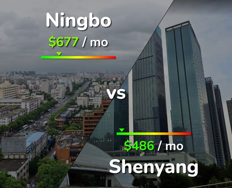 Cost of living in Ningbo vs Shenyang infographic