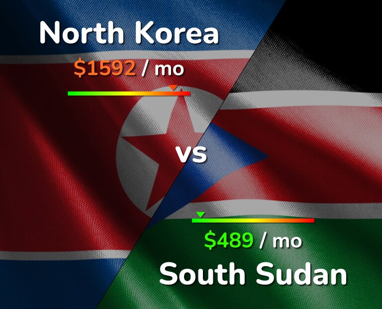 Cost of living in North Korea vs South Sudan infographic