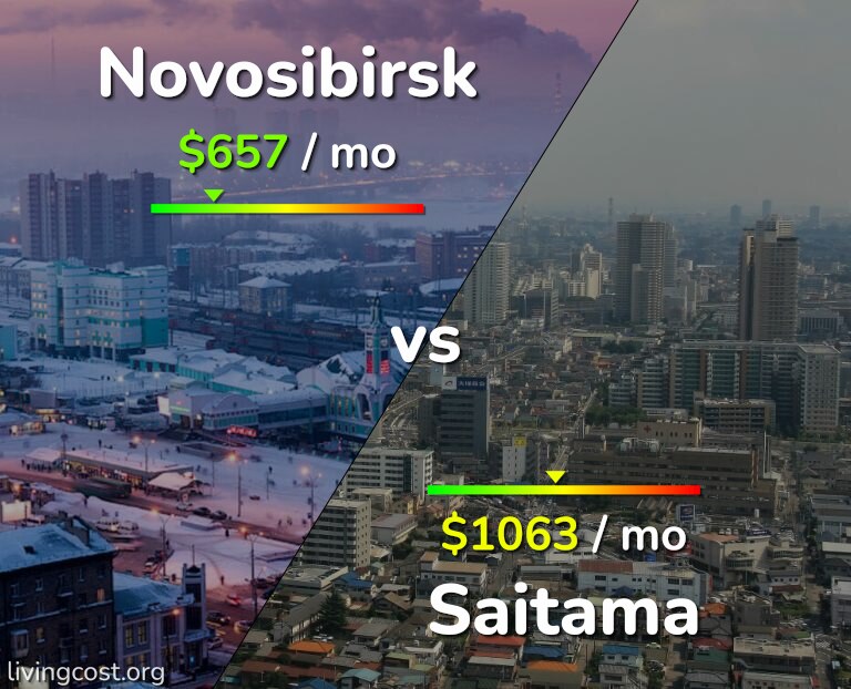 Cost of living in Novosibirsk vs Saitama infographic