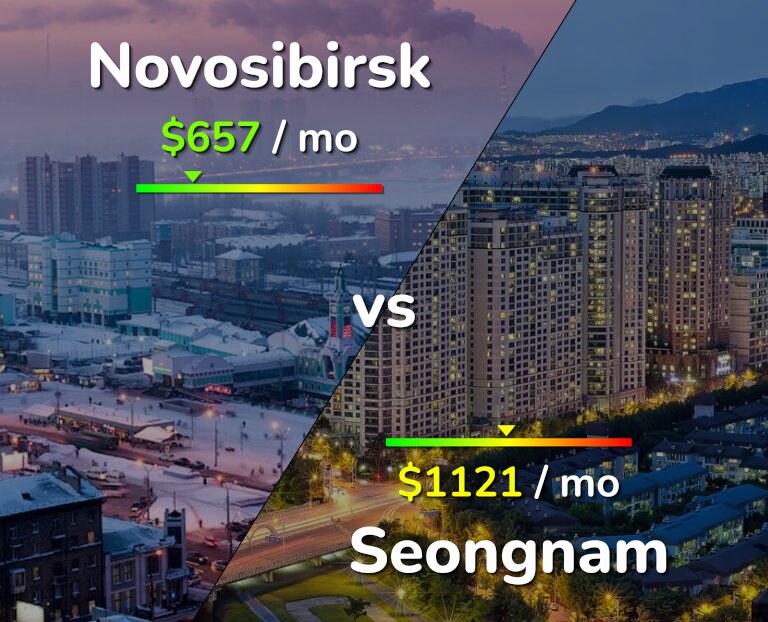Cost of living in Novosibirsk vs Seongnam infographic