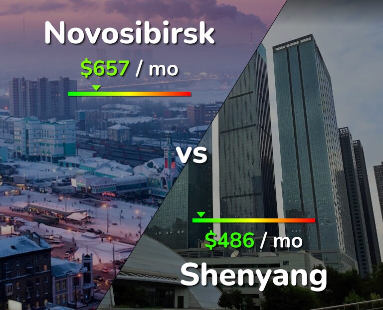 Cost of living in Novosibirsk vs Shenyang infographic