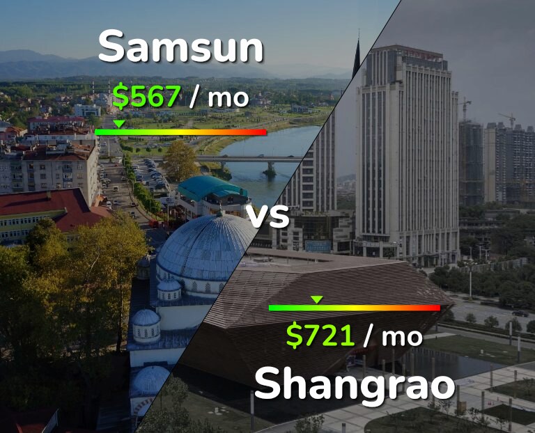 Cost of living in Samsun vs Shangrao infographic