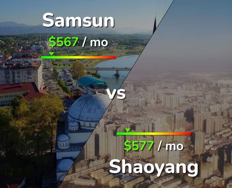 Cost of living in Samsun vs Shaoyang infographic