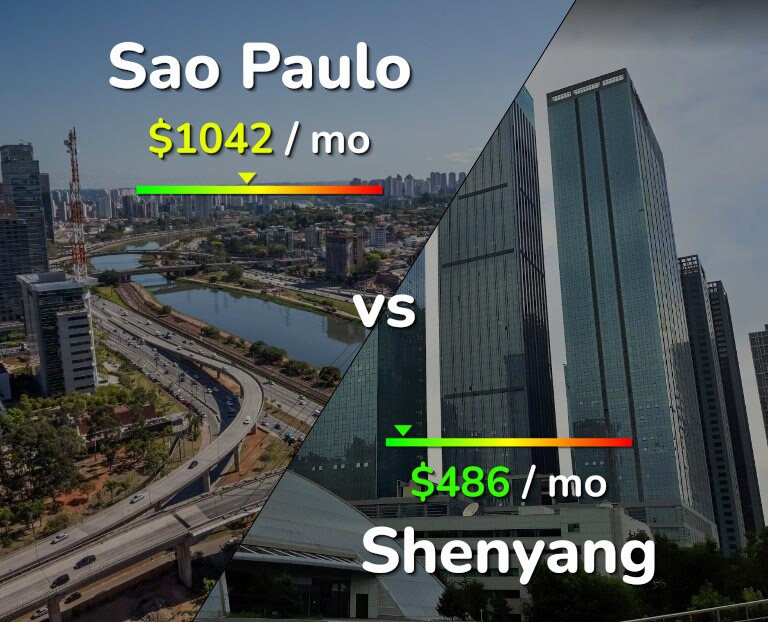 Cost of living in Sao Paulo vs Shenyang infographic
