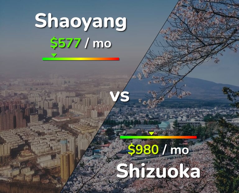 Cost of living in Shaoyang vs Shizuoka infographic