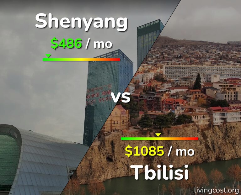 Cost of living in Shenyang vs Tbilisi infographic