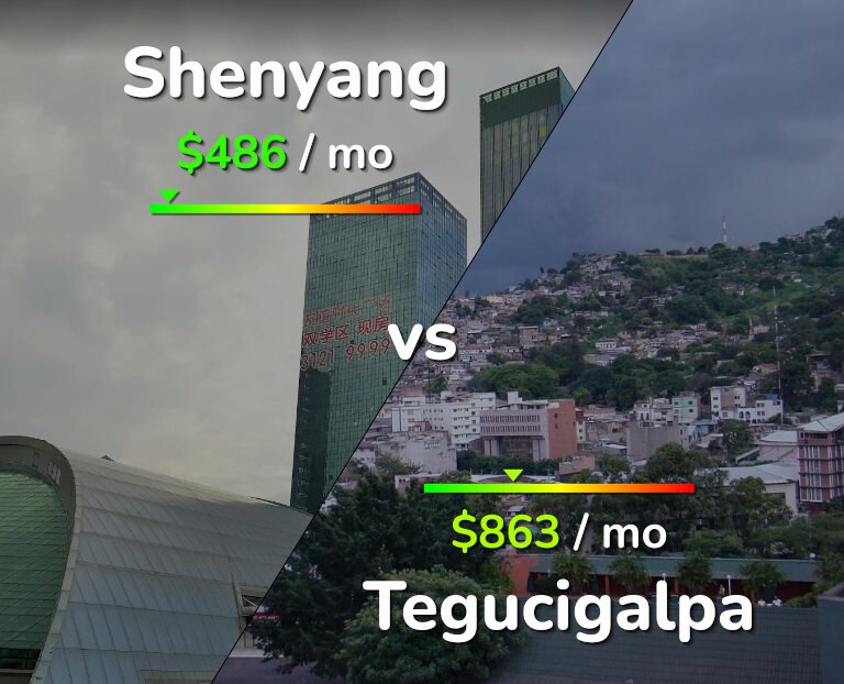 Cost of living in Shenyang vs Tegucigalpa infographic