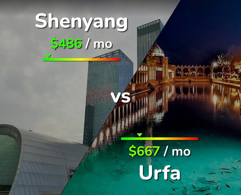Cost of living in Shenyang vs Urfa infographic