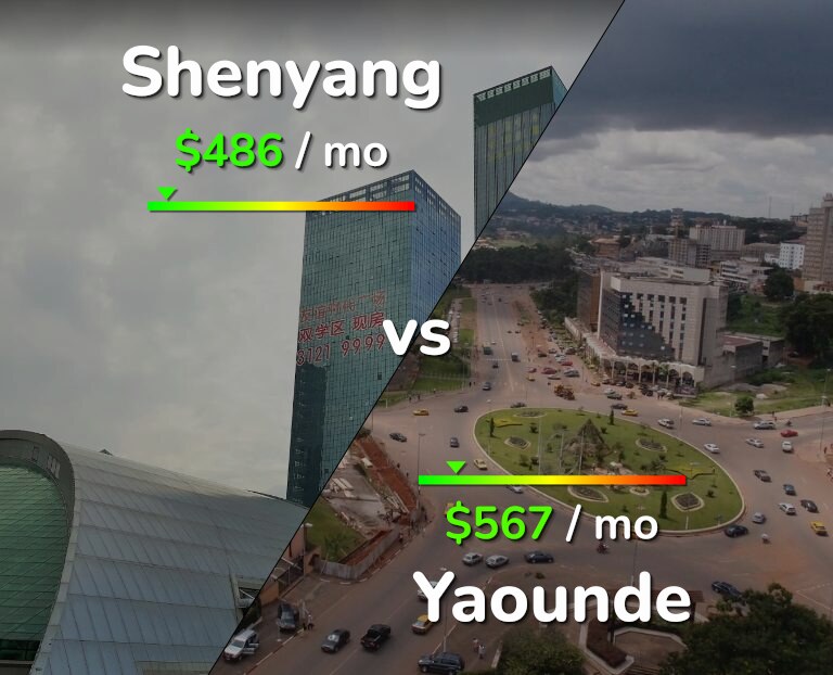 Cost of living in Shenyang vs Yaounde infographic