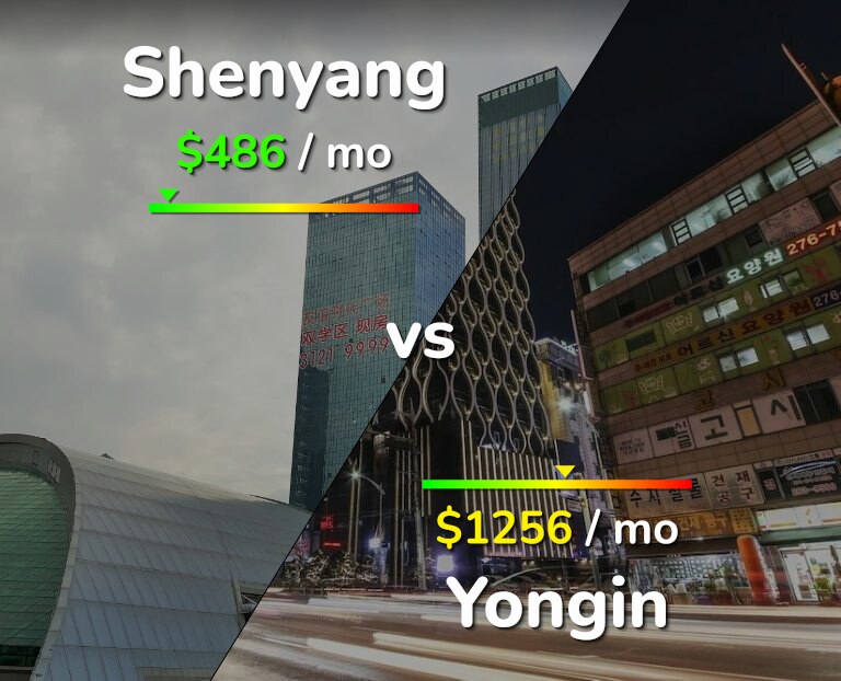 Cost of living in Shenyang vs Yongin infographic