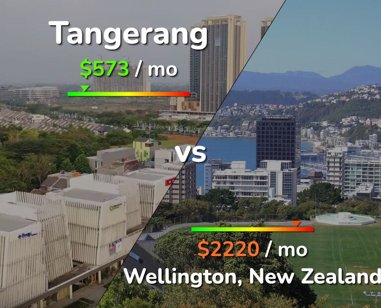 Cost of living in Tangerang vs Wellington infographic