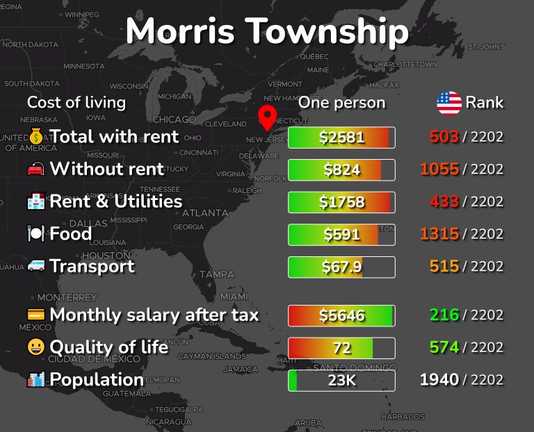 Cost of living in Morris Township infographic